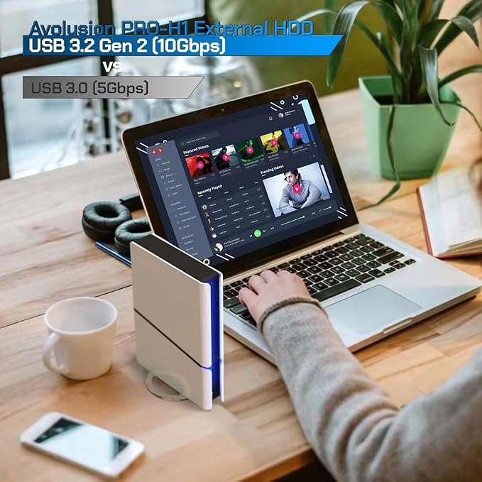Avolusion PRO-H1 18TB 7200RPM USB 3.2 Gen2 (10Gbps) External Hard Drive (for Windows or MacOS Desktop PC/Laptop) (Renewed)