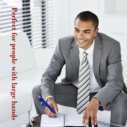 Big Fat Pens - Enhanced Writing Stability for Arthritis and Elderly Easy Thick Grip 3pcs Blue