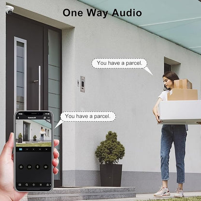 Anpviz 5MP PoE IP Camera Outdoor, Metal Turret Security Camera with Audio, Human Vehicle Detection, Smart Color Night Vision, 3072x1728@20fps, 114° FOV, 120dB WDR, IP67 Waterproof, Black