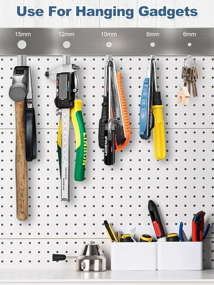 SMARTAKE 100 Pcs Rare Earth Magnets, 5-Size Multi-Use Premium Neodymium Fridge Magnets, for Refrigerator, Office, Whiteboard, Crafts, DIY Hobbies, Kitchen, Science, Billboard (Silver)