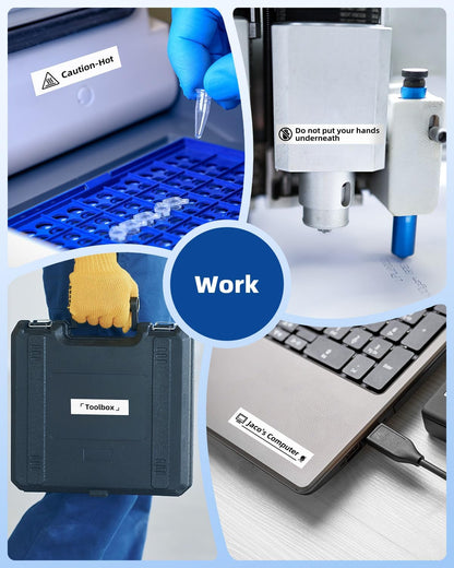 Label KINGDOM 18mm 0.7 Inch Laminated White Tape Replace for Brother Label Maker Tape TZe-241 Compatible with P Touch TZ TZe 3/4" Black on White TZE241 for PTD410 PT-D400 PT-D610BT PTD600, 3-Pack