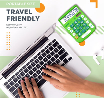 CATIGA Desktop Calculator 8 Digit with Solar Power and Easy to Read LCD Display, Big Buttons, for Home, Office, School, Class and Business, 4 Function Small Basic Calculators for Desk, CD-8185