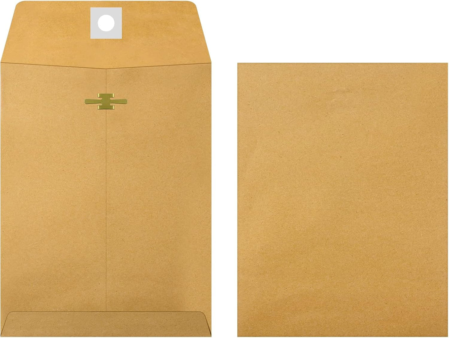 Frienda 4 Sizes Clasp Envelopes Kraft Paper Catalog Clasp Envelope with Closure for Filing, Storing or Mailing Documents, 50 Pieces(5 x 7 In, 6 x 9 In, 9 x 12 In, 10 x 13 In,Brown)