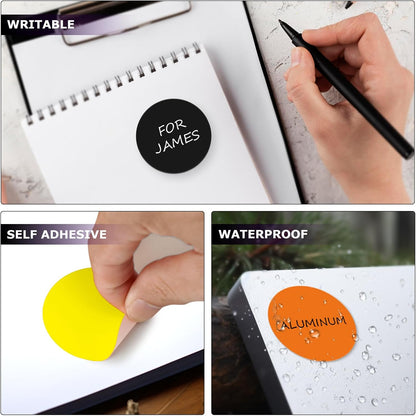 10 Colors Dot 2 Inches Labels Self-Adhesive Colored Circle Color Coding Stickers Waterproof Small Round Tag for Office Inventory 80 Pieces