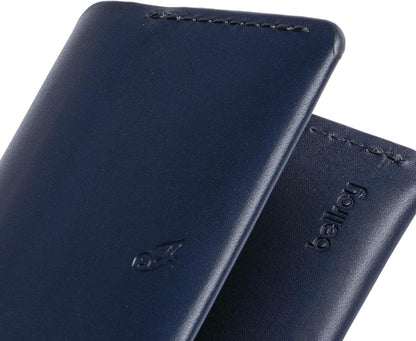 Bellroy Under Cover (slimline leather card wallet/holder with card storage, quick access slot, plus space for folded bills) - Navy