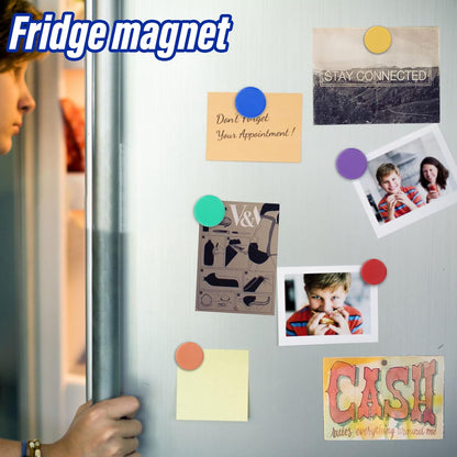 40 Pack Small Fridge Magnets,20MM Colorful Round Magnets for Whiteboard, 8 Colors Refrigerator Magnet,Small Cute Magnet for Decorative Locker Kitchen Office