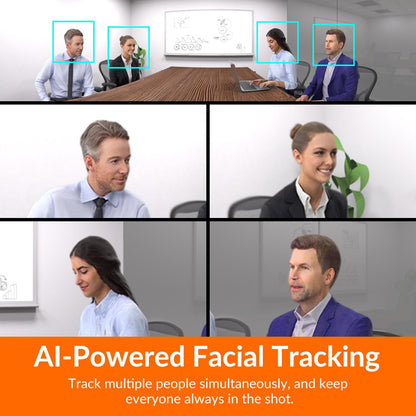 Innex C831 180° Panoramic 4K Wide Angle Webcam with Microphone, AI Facial Tracking for Windows, Mac, Easy Setup Conference Room Camera with Flexible View Angle for Meeting Room, Huddle Space