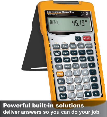 Calculated Industries 4065 Construction Master ProCalculator & 2140 Construction Master Pro Workbook and Study Guide | 4 Comprehensive Sections | Site Development | Footings, Slabs, Walls