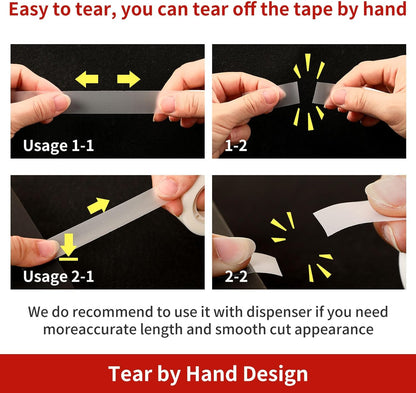 24 Rolls Invisible Tape Refills for Dispenser, Bulk Matte Finish Translucent Tape, 3/4 x 800 Inches, Engineered for Office School Home Repairing Correction and Labeling