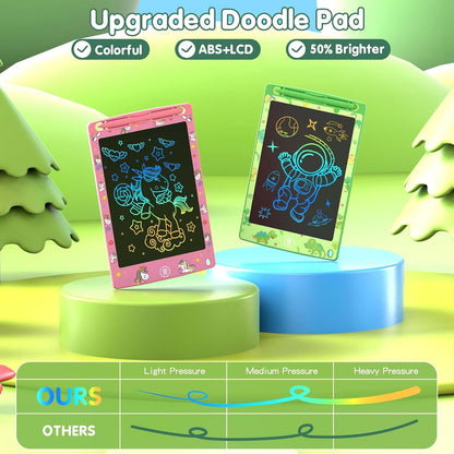 2 Pack LCD Writing Tablet for Kids, 8.5 Inch Colorful Doodle Board Drawing Tablet, Kids Travel Games Activity Learning Toys Birthday Gifts for 3 4 5 6 Year Old Boys Girls Toddlers Preschooler