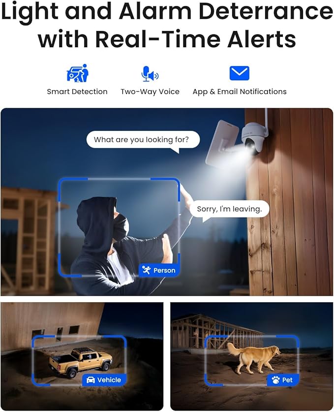 REOLINK 4K 4G LTE 360° Cellular Security Camera Wireless Outdoor +128G SD Card - 4Pack, No WiFi Solar Powered, SIM Card Included, 8MP Color Night Vision, Local/Cloud Storage, Go PT Ultra+Solar Panel 2