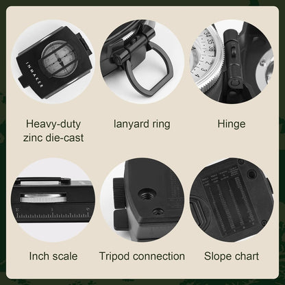 INMAKER Compass, Compass Hiking with Survival Whistle, Luminous Compass Gift for Kids, Apply to Outdoor Survival, Camping and Navigation