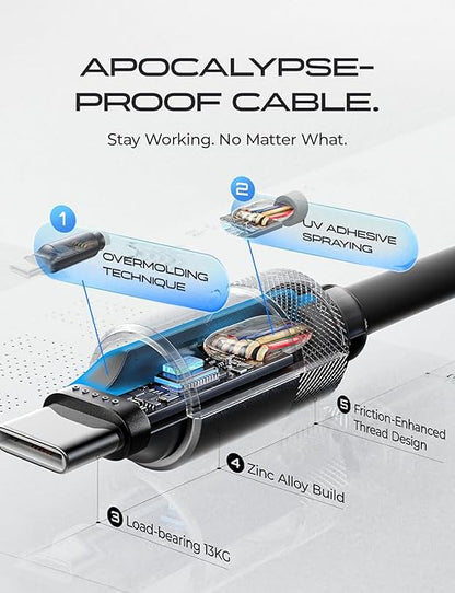 LISEN USB C Cable Charger Type C (10FT,100W) Soft Silicone USBC to USBC for Switch 2 iPhone 16 Pro Max Charger Cord, iPhone 15, MacBook Pro/Air, iPad Pro/Air, Samsung S25, Black