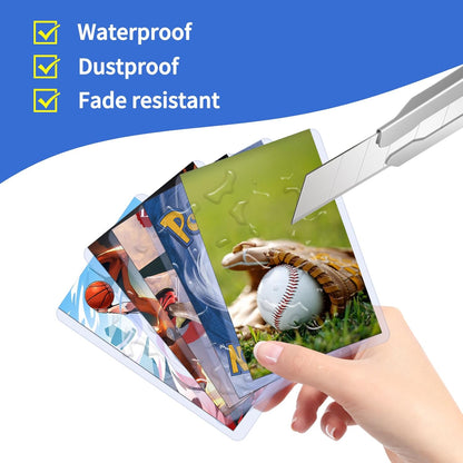 400Pcs Top Loaders for Cards (200Pcs Hard Plastic Card Holders & 200Pcs Penny Card Sleeves) 3" x 4" Toploaders, Card Protector Sleeves for Baseball Football Sports Cards, Standard Trading Cards