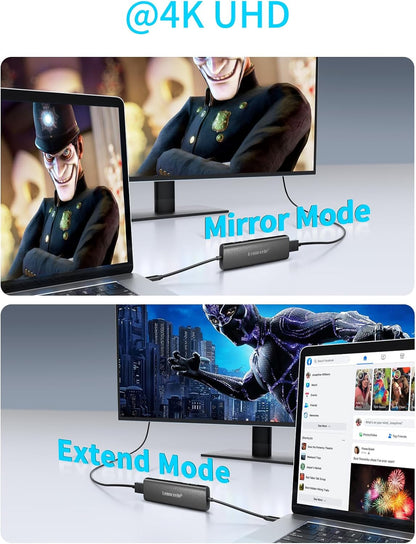 Lemorele USB C Hub 8-in-1 Adapter, USB-C Hub with 4K HDMI Output, 100W Power Delivery, USB 3.0 5Gbps Port, SD/TF Card Reader Adpater, Compatible for MacBook Pro, XPS, Chromebook and More（Black）