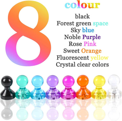 112Pcs Push Pin Magnets Fridge Magnet, Refrigerator Magnets Strong for whiteboard, Small Cute Decorative Magnetic Push Pin, for Classroom Calendar Kitchen Office Dry Erase Board Map Push Pins