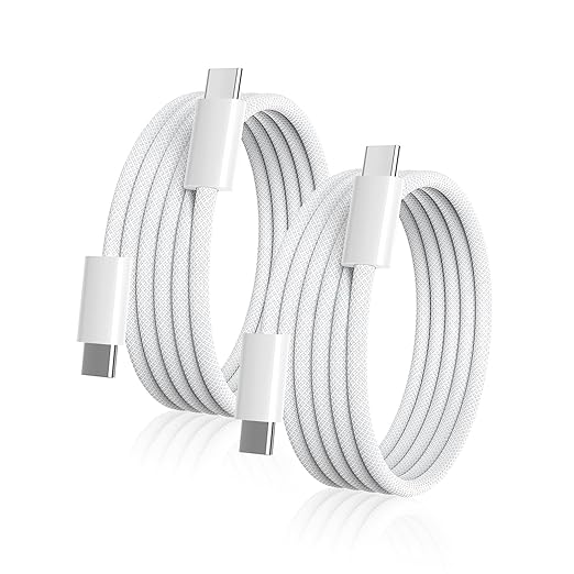 USB C to USB C Cable for Apple Certified 60W 2-Pack 10ft Type C to C Fast Charger Cord for iPhone 17 16 Pro Max 15 Pro Max Plus Samsung S23 Note 20 iPad Pro Air Mini MacBook Air