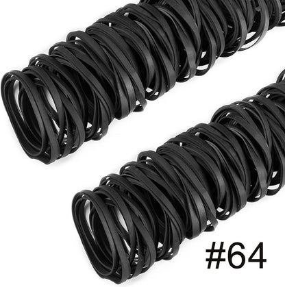 AMUU Rubber Bands Black Size #64 about 0.5 lb 110 Pcs Tactical Rubber Bands for Office Supplies Home Money Elastic Bands