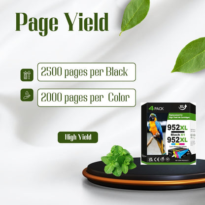 952XL Ink Cartridges Combo Pack Compatible for HP 952 952XL for 8710 Printer OfficeJet Pro 7720 7740 8210 8216 8702 8710 8715 8720 8725 8728 8730 8745 4 Pack 1 Black 1 Cyan 1 Magenta 1 Yellow