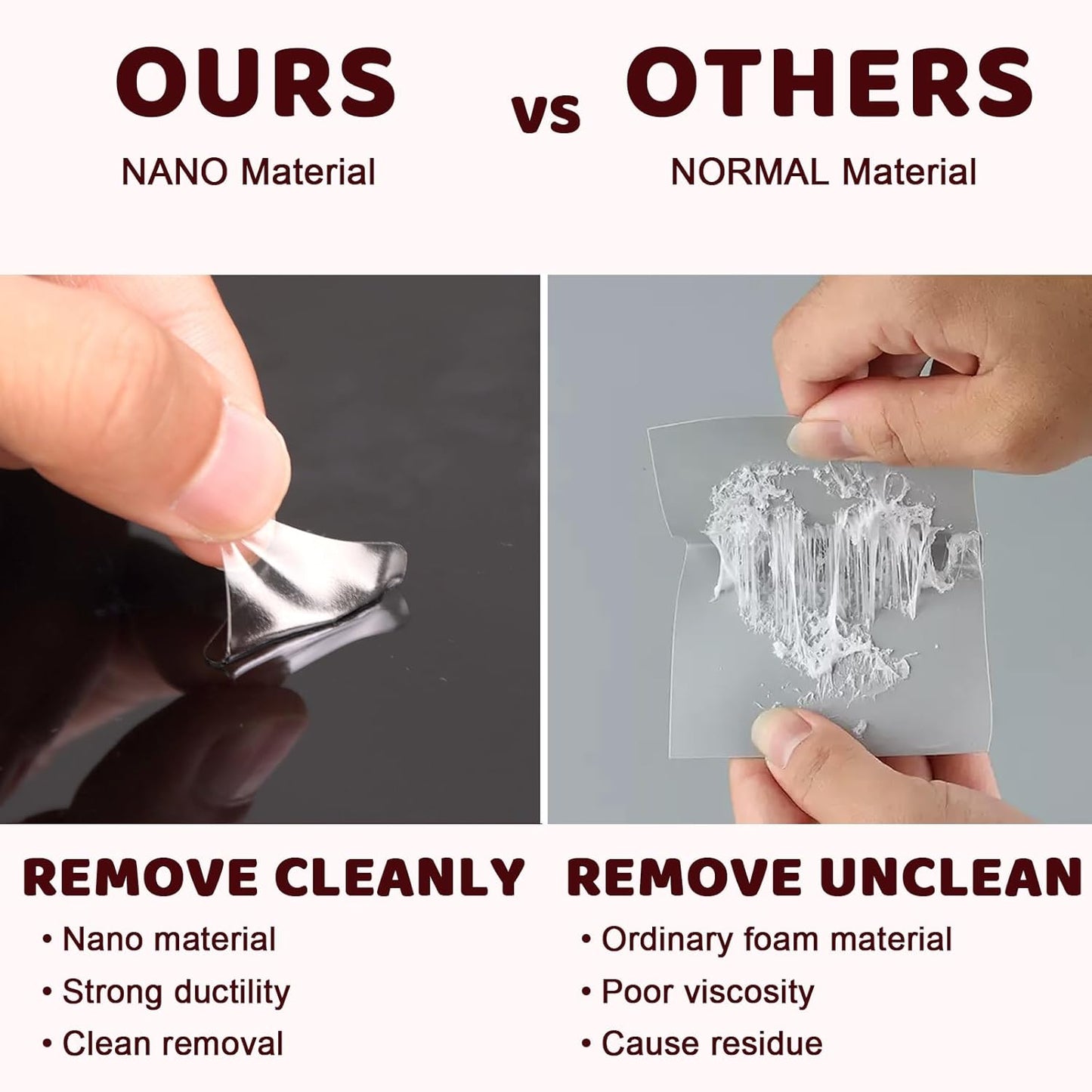 1 Pack Nano Double Sided Adhesive Dots 0.8" Precut Thin Nano Tape with Acrylic Dispenser Box Clear Adhesive Glue Dots Double Sided Sticky Putty for Wall Poster Hanging Crafts Removable(Tape+Box)