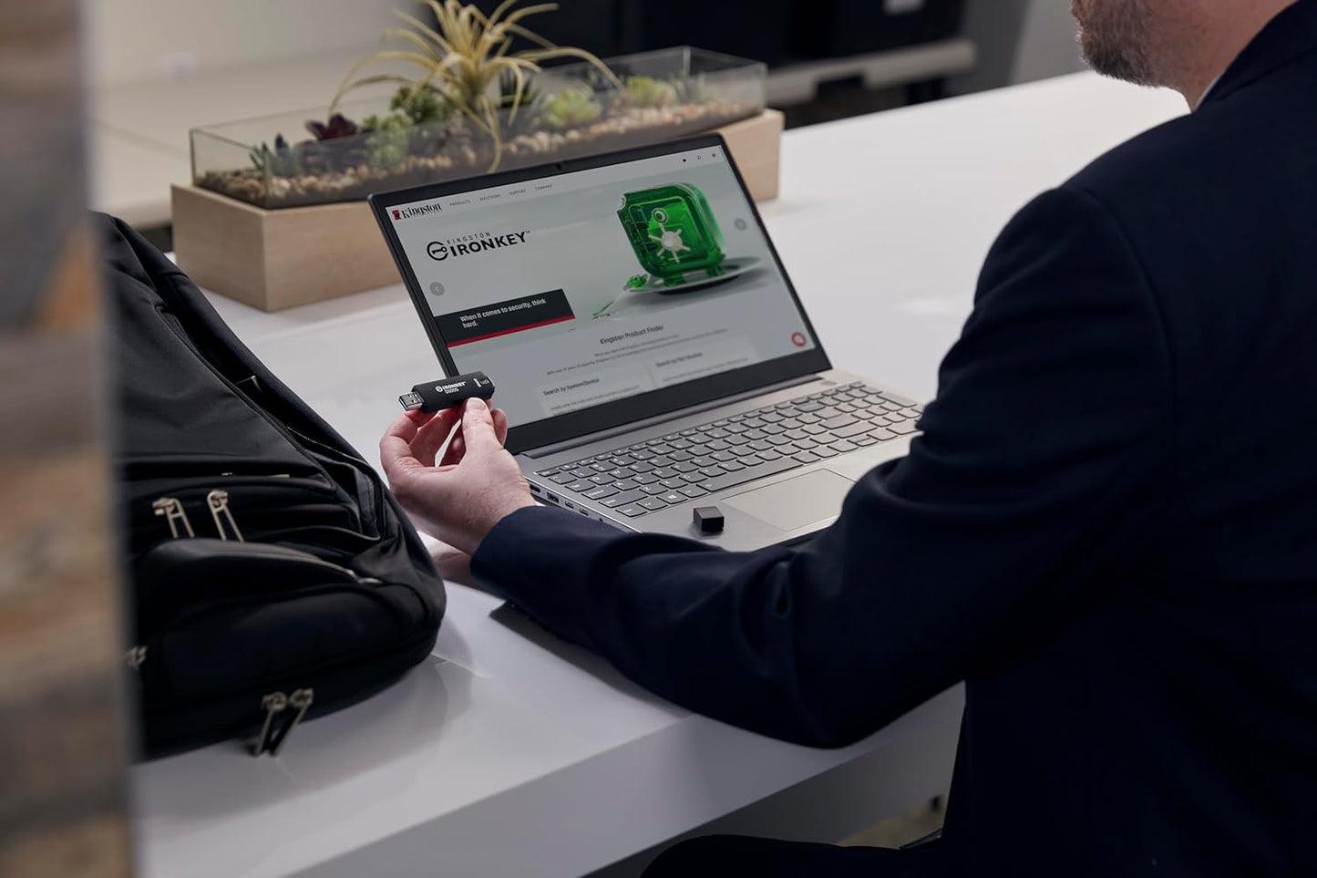 Kingston Ironkey D500S 256GB Encrypted Flash Drive | Dual Hidden Partition | FIPS 140-3 Level 3 | XTS-AES 256-bit | BadUSB and Brute Force Protection | Multi-Pin Option | IKD500S/256GB