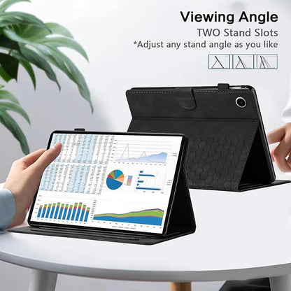 Case for Samsung Galaxy Tab A9 Plus/A9+ 5G 11 Inch 2023 Model (SM-X210/X216/X218), Multi-Angle Viewing Smart Stand with Pocket Auto Wake/Sleep PU Leather Tablet Cases Flip Folio Cover Black