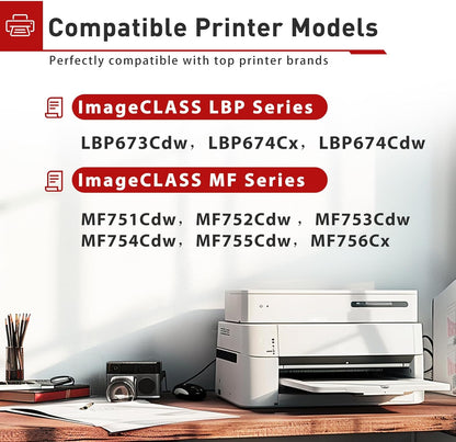 069H Toner Cartridges Set Compatible Replacement for Canon 069/069H Toner Use with lmageCLASS MF753Cdw MF751Cdw MF756Cx LBP674Cdw LBP673Cdw Printer|MF753cdw Toner,4Pack