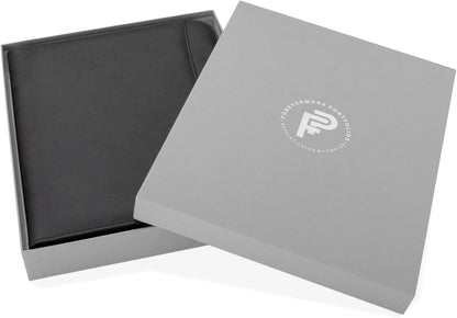 Padfolio Binder - Professional Faux Leather Travel Organizer Pouch for Tablet, Documents, Presentation Folders, Zipper Closure, Notepad - Black