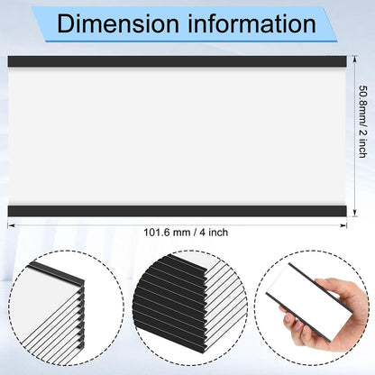 400 Pcs Magnetic Label Holders Bulk 4 x 2 Inch C Channel Magnet Labels Magnetic Name Tags 400 Clear Protective Films 800 White Replacement Card Inserts for Metal Racks Office Supplies