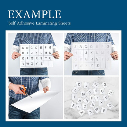 Self Stick Laminating Sheets 8.5 x 11 Inches, 4mil, Pack of 100, No Heat, No Machine, Peel and Stick Laminating Sheets, Self Adhesive Contact Paper, Self Sealing Clear Vinyl Stickers by VIOLLETO
