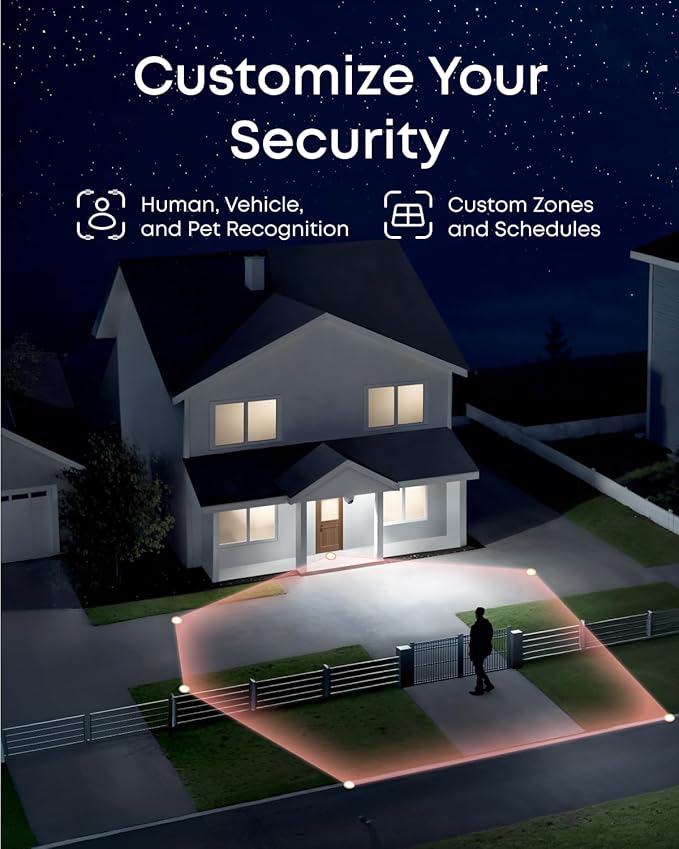 eufy PoE Bullet Security Camera E41, NVR Wired Add On Cam, Requires eufy NVR,4K UHD, 24/7 Recording, Human/Vehicle/Pet AI Detection, Red and Blue Strobe, Plug and Play