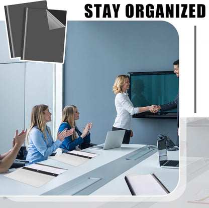 Teling 72 Pack Clear Front Report Covers Bulk Business Report Covers Plastic Presentation Folders Resume Portfolio Folder Paper Binder with 3 Prongs for Presentation Document School Office (Black)