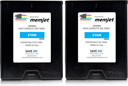 Save On Postage Ink, (2-Pack Memjet Ink Cartridge Compatible Astro 123-2413 | Memjet Ink Compatible HI-Cap Cyan Ink Tank for AstroJet M1 M2 S1 and M1DX | 2 Pack