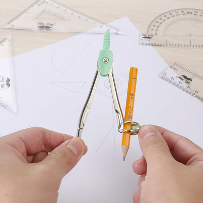 Mr. Pen- Geometry Set, 13 pcs, Mint Green, Compass for Geometry Compass Math, Geometry Kit Set with Shatterproof Storage Box, Math Compass, Geometry Set for School, Protractor and Compass Set