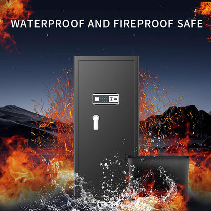 MLJ Extra Large Safe Wifi Smart Safe 17.5 Cu.ft Big Home Safety Box,Heavy Duty Digital Security safe with Built-In Drawer and Removable Shelves,for Home,Hotel,Office,Garage