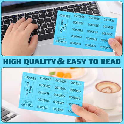 Kosiz 504 Sheets 15 Bid Raffle Ticket with Different Numbers Per Sheet Chinese Auction Tickets for Events Church Basket Auction Silent (Mixed Color)