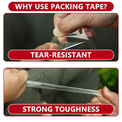 SWRT 2.7Mil Thick Ultra Clear Packing Tape, 36 Rolls Heavy Duty Packaging Tape for Shipping Packaging Moving Mailing, Thicker Sealing Tape-1.88" x 60 Yards Per Roll, 2160 Total Yards