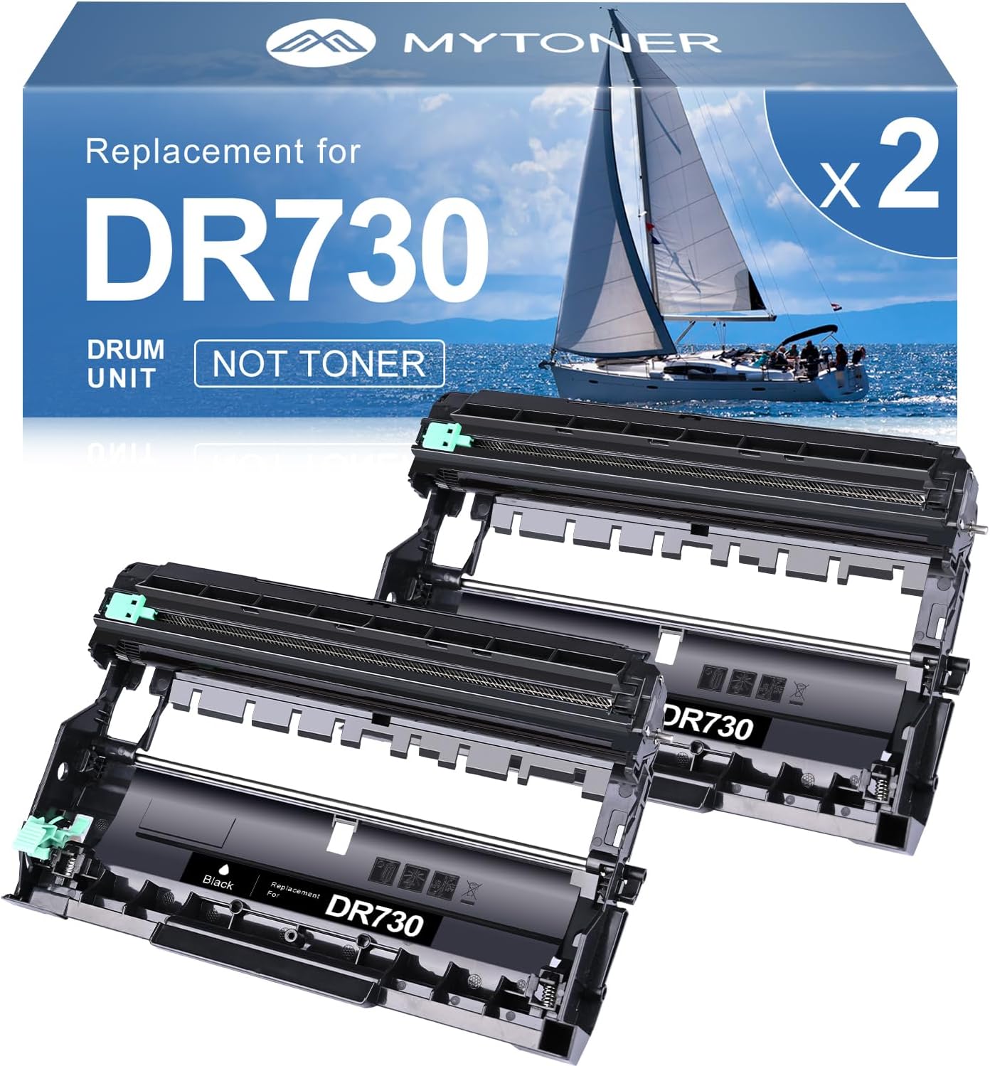 MYTONER Compatible DR730 Drum Unit (Not Toner) Replacement for Brother DR 730 DR-730 Drum Unit for MFC-L2710DW MFC-L2750DW HL-L2395DW HL-L2370DW HL-L2350DW HL-L2390DW DCP-L2550DW Printer (2 Pack)