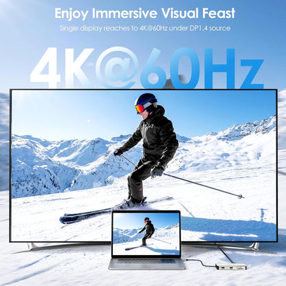 WAVLINK USB-C Hub, 10Gbps USB-C Hub with M.2 PCIe/SATA SSD Port, HDMI, 100W PD, USB-A&C 3.2/2.0, SD&TF Compatible with MacBook/Chromebook/Dell/HP/Lenovo