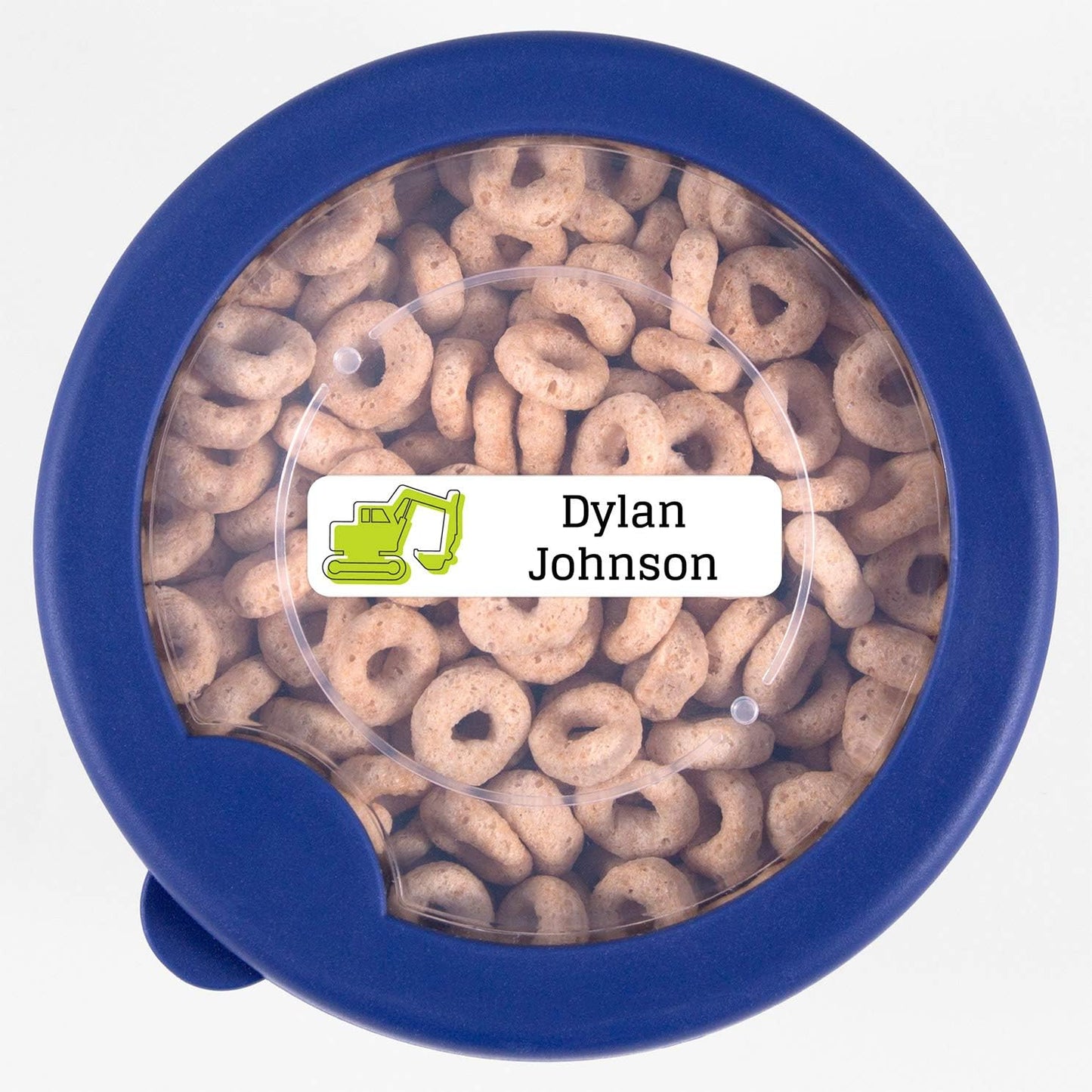 Name Bubbles - Custom Small Rectangle Name Labels for Kids (64 Labels) - Personalized Waterproof Name Stickers for Daycare, Lunch Boxes, Water Bottles, Shoes, School Supplies, & Camp (Truck)