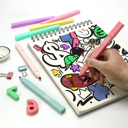 Vitoler 10 Pack Aesthetic Highlighters Soft Chisel Tip Bible Pastel Highlighters Cute Rainbow Color No Bleed Bible Highlighter,Great for Painting,Noting,Marking