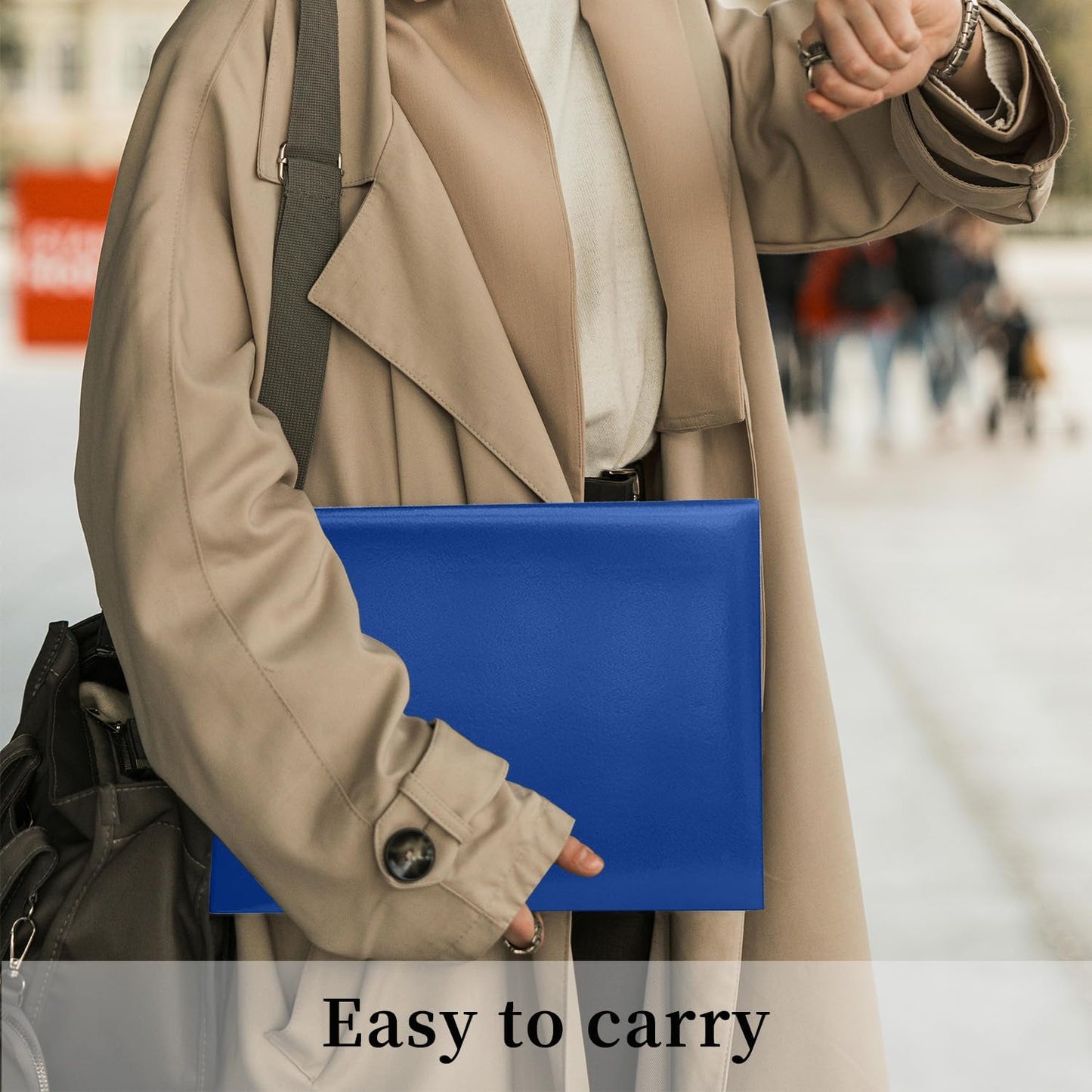 Diploma Cover 8.5x11 Inch, Graduation Certificate Holder - Elegant Faux Leather Folder for Graduation, Wedding Officiant, Award Certificates,Refillable,Royal Blue-1 Pack