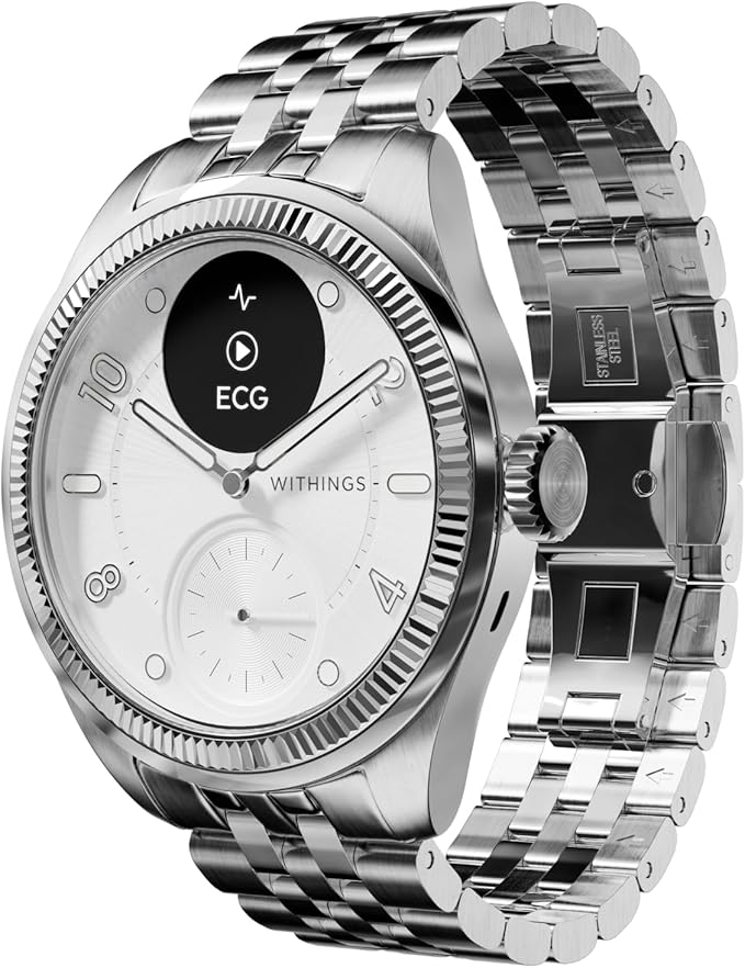 Withings ScanWatch Nova Brilliant Health Smart Watch for Women/Men with ECG, SPO2, Temperature, Sleep, Respiratory Health, Menstrual Cycle Tracker, 30D Battery