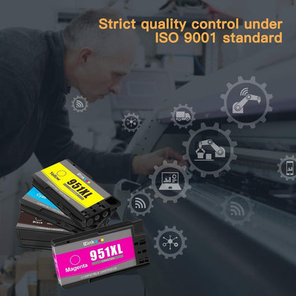 E-Z Ink Compatible Ink Cartridge Replacement for HP 950XL 951XL 950 XL 951 XL for OfficeJet Pro 8610 8600 8615 8620 8625 8100 276dw 251dw (3 Black, 2 Cyan, 2 Magenta, 2 Yellow),9 Combo Pack