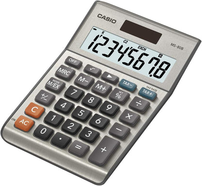 Casio MS-80B Calculator – Desktop Calculator with Tax & Currency Tools | General Purpose | Large Display | Ideal for Home, Office & Everyday Math