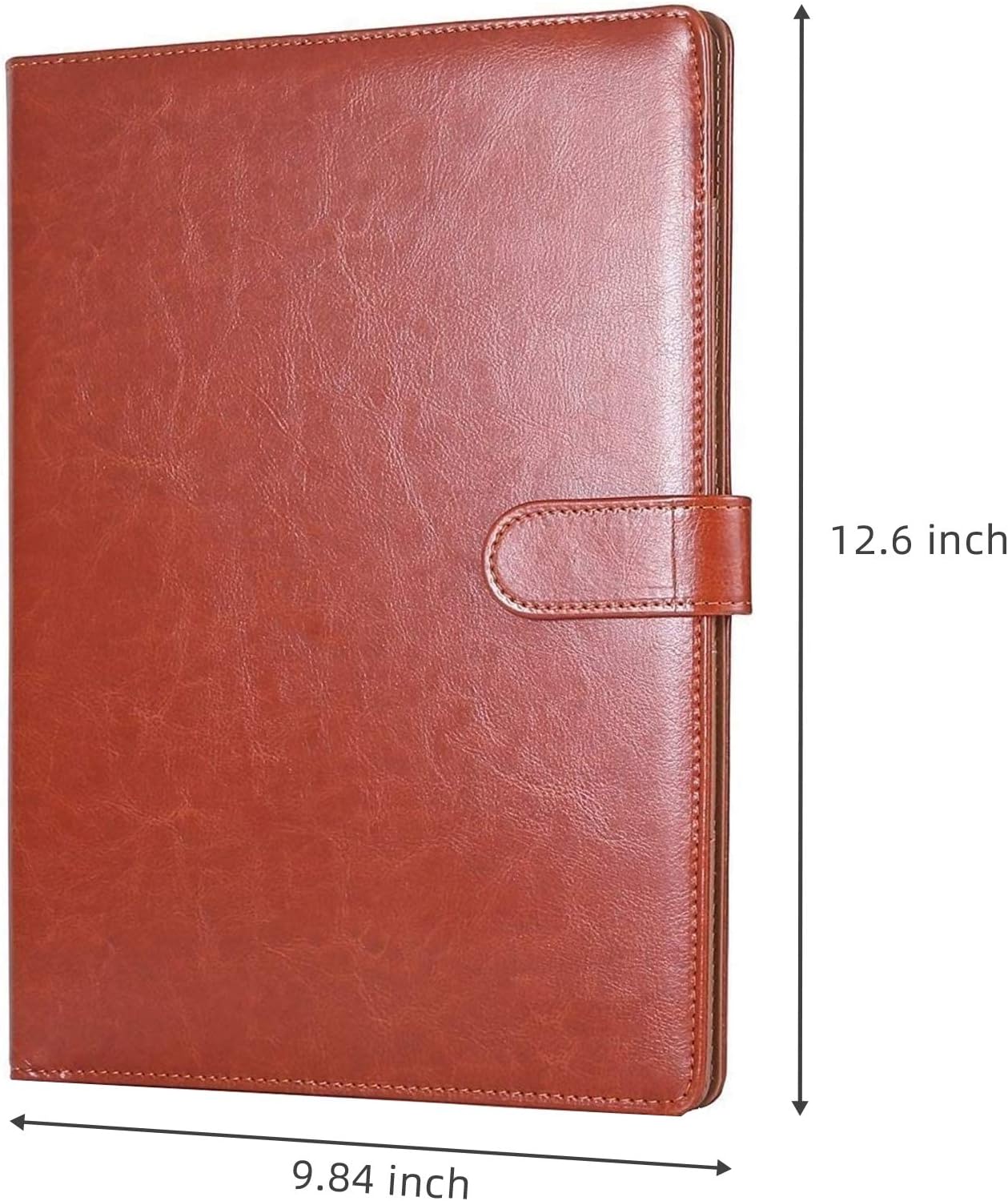 Clipboard Folder Padfolio, Mymazn Writing Portfolio Faux Leather Clipboards with Cover for Legal Pad Holder Letter Size A4 8.5 x 11 for Business Conference Notepad Clip Boards Brown