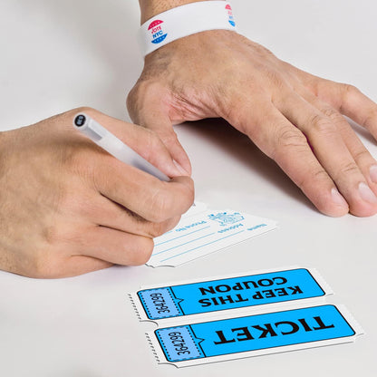 Fluorescence Raffle Tickets Double Roll 8000 Tickets 50/50 Tickets for Events, Entry, Class Reward, Fundraiser & Prizes(Blue, Green, Purple, Red)