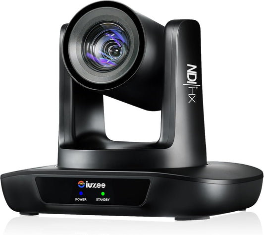 AI Auto Tracking NDI PTZ Camera 3G-SDI/USB3.0/HDMI/LAN IP PoE Live Streaming 20X Optical and 8X Digital Zoom Camera 1080P 60FPS for Church Services Worship Education Events vMix OBS YouTube