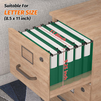 Extra Capacity Plastic Hanging File Folders,12 Pack Reinforced Expanding Hang Folder Letter Size,Accordian Pocket,Heavy Duty 2 Inch Expansion,Hanging Folder Organizer for Office Home,Green