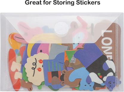 3x5 Plastic Envelopes Hook Loop Closure Coupon Receipt Storage Holder 10 Pack (10 pack)